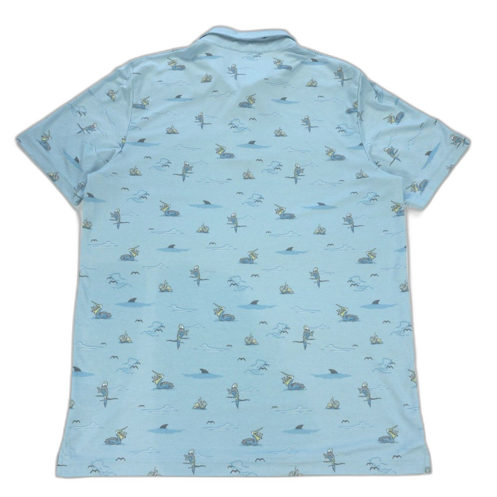 TRAVIS MATHEW Going Rogue Golf Polo Shirt Beer Bird Novelty Print Resort Casual - Picture 5 of 10